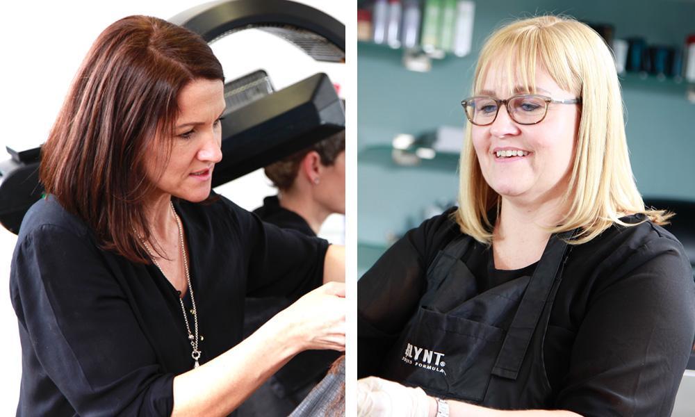 Bettina Köchli-Fischer und Sandra Ettinger, Hairstylistin mit Herz und Seele. Bettina Köchli-Fischer und Sandra Ettinger, Hairstylistin mit Herz und Seele.